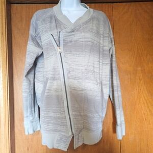 Lululemon multi Grey asymmetrical zippered sweater/cardigan